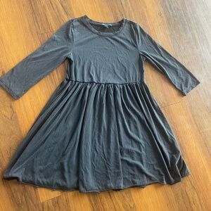 American Eagle Grey long sleeve soft Babydoll mini dress